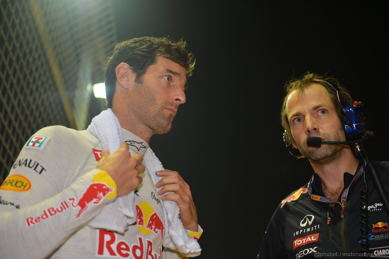 GP SINGAPORE, 23.09.2012 - Gara, Mark Webber (AUS) Red Bull Racing RB8