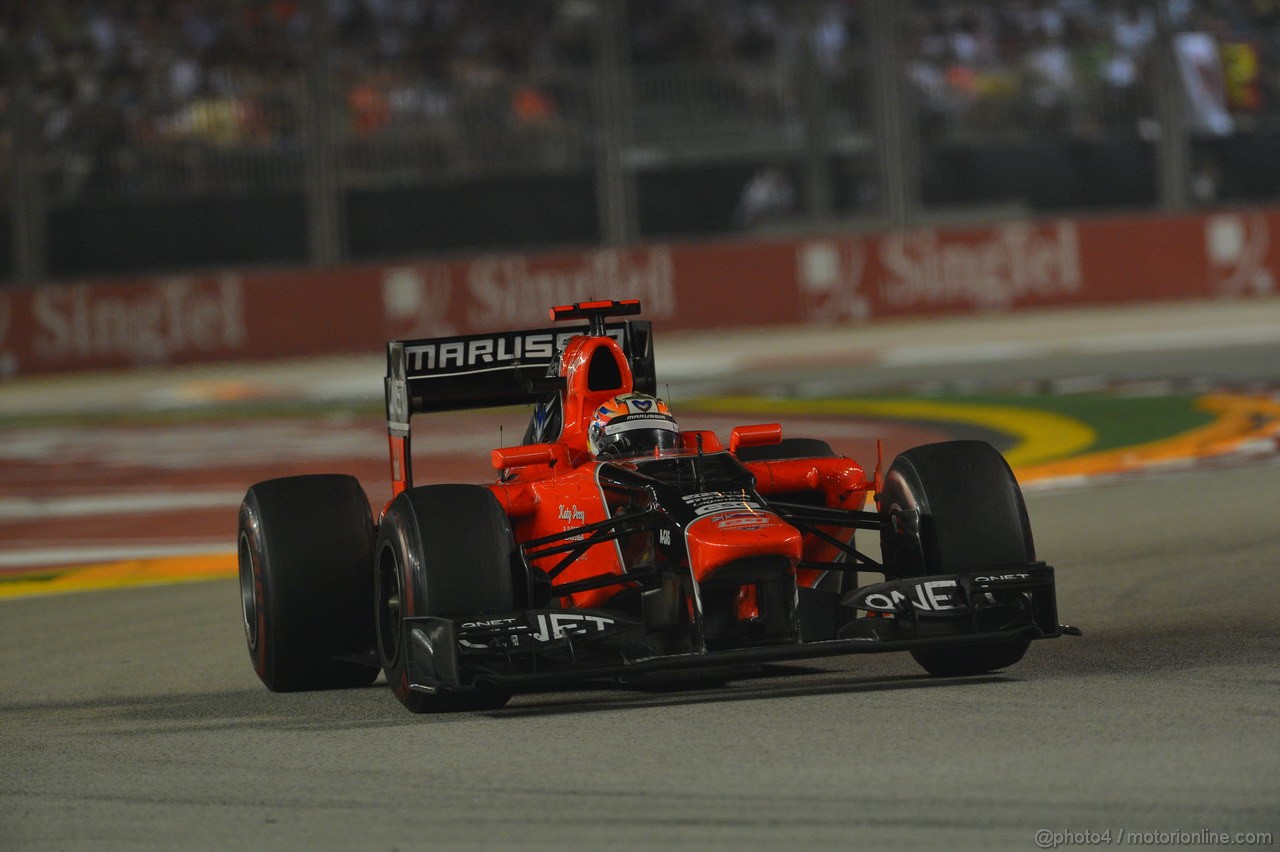 GP SINGAPORE, 23.09.2012 - Gara, Timo Glock (GER) Marussia F1 Team MR01