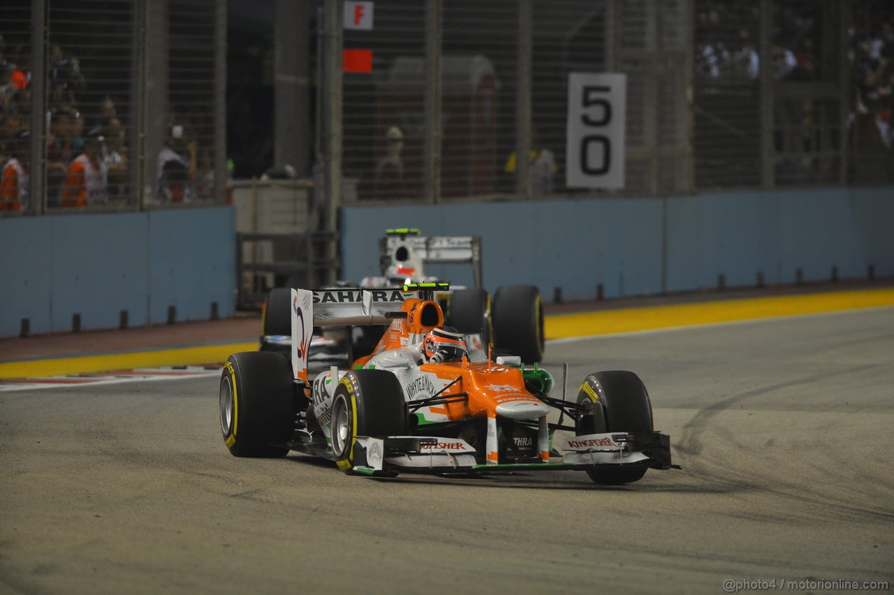 GP SINGAPORE, 23.09.2012 - Gara, Nico Hulkenberg (GER) Sahara Force India F1 Team VJM05