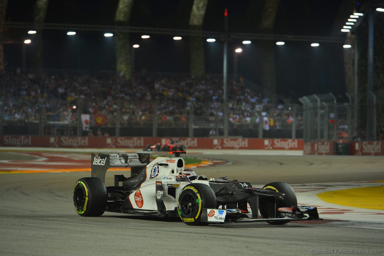 GP SINGAPORE, 23.09.2012 - Gara, Kamui Kobayashi (JAP) Sauber F1 Team C3