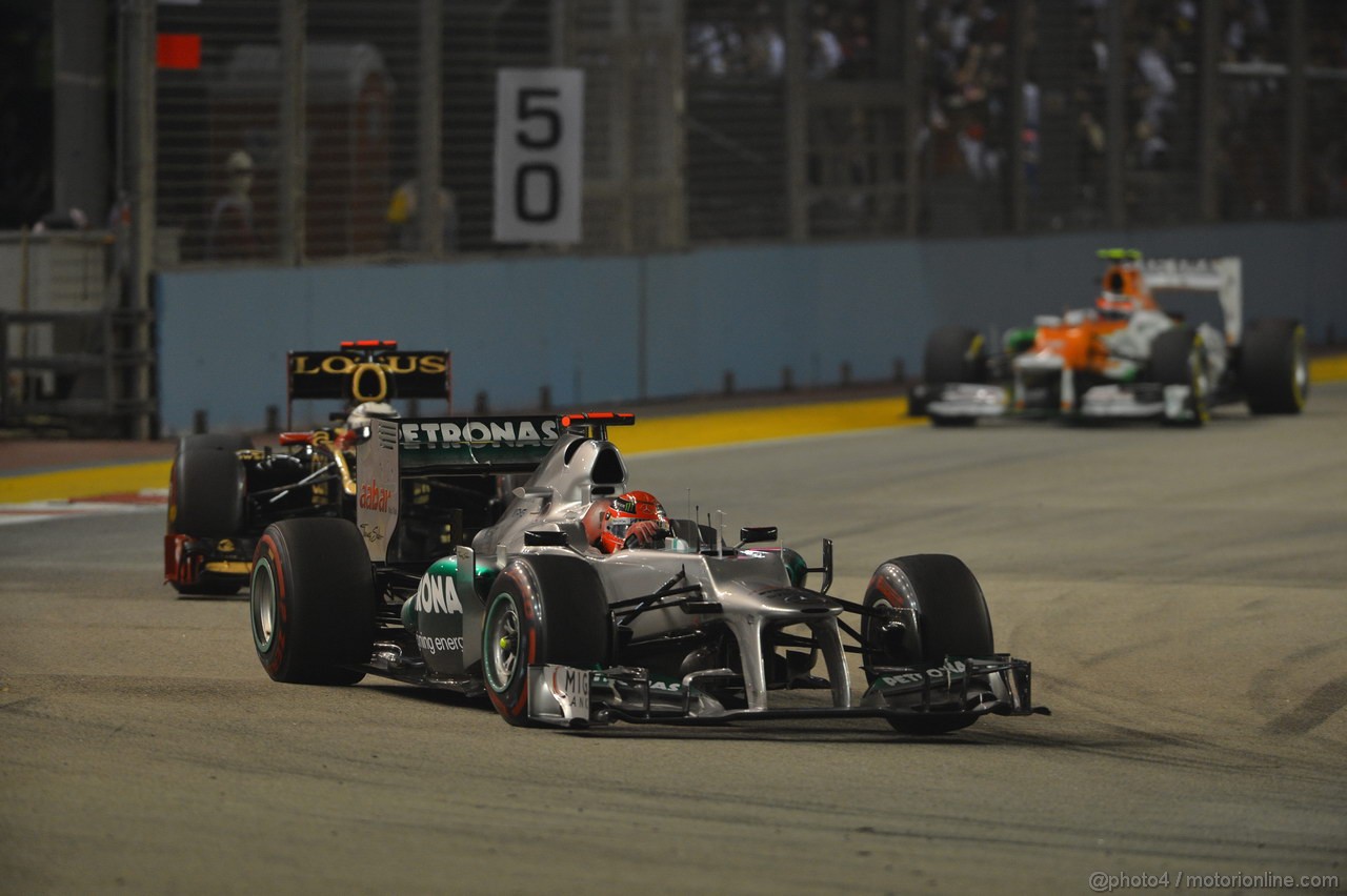 GP SINGAPORE, 23.09.2012 - Gara,Michael Schumacher (GER) Mercedes AMG F1 W03