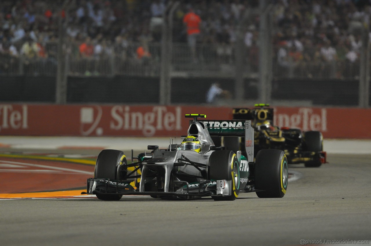 GP SINGAPORE, 23.09.2012 - Gara, Nico Rosberg (GER) Mercedes AMG F1 W03