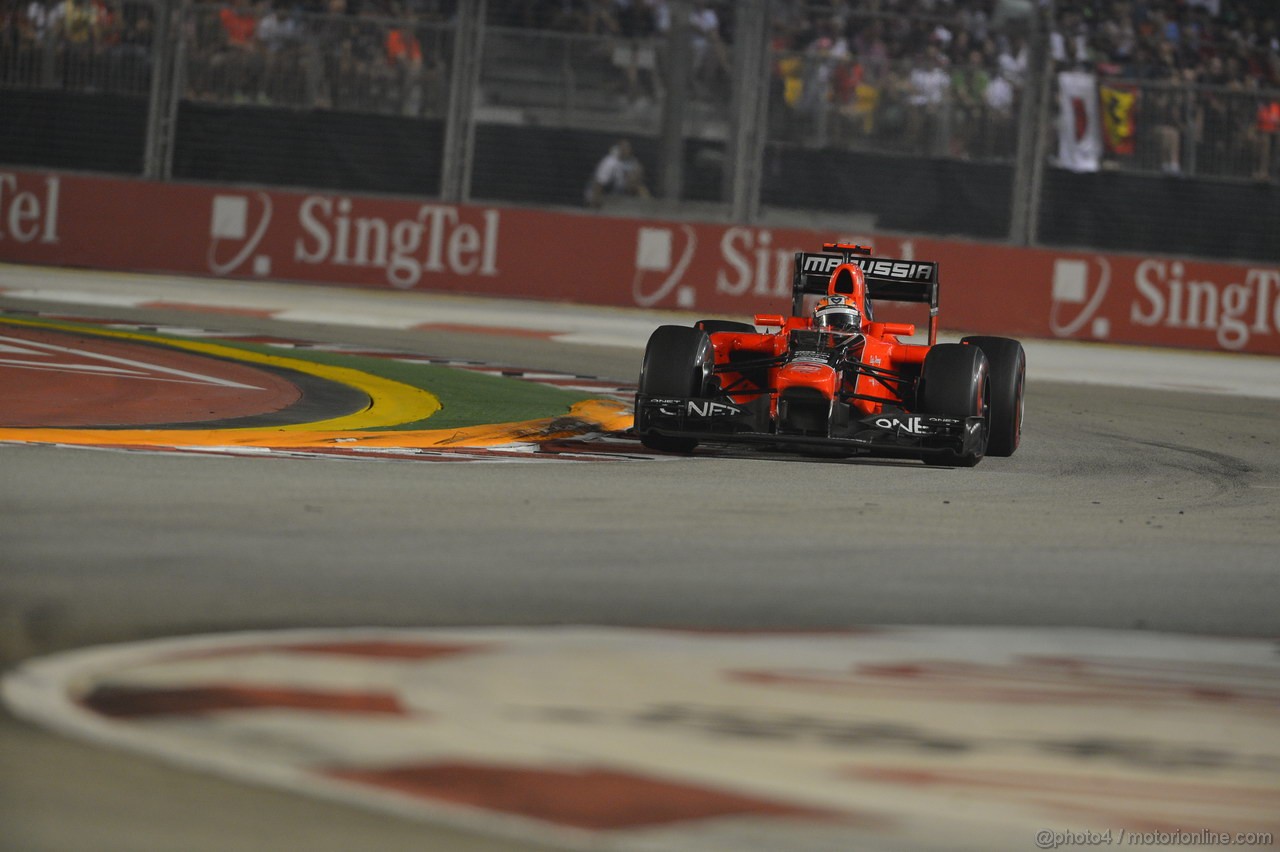 GP SINGAPORE, 23.09.2012 - Gara, Timo Glock (GER) Marussia F1 Team MR01