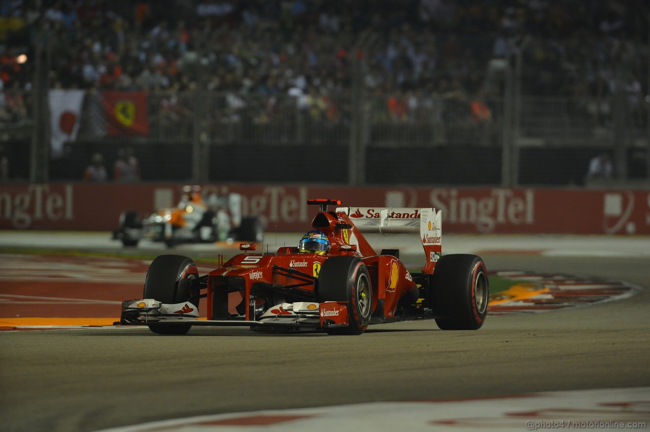 GP SINGAPORE, 23.09.2012 - Gara, Fernando Alonso (ESP) Ferrari F2012