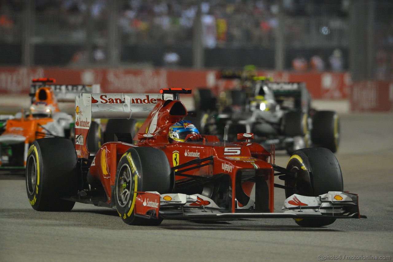 GP SINGAPORE, 23.09.2012 - Gara, Fernando Alonso (ESP) Ferrari F2012