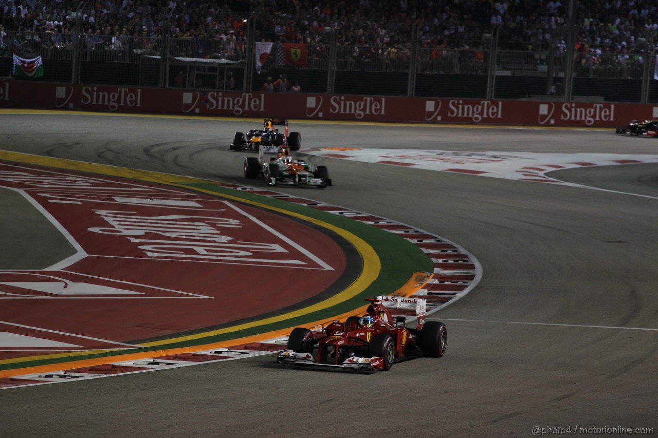 GP SINGAPORE, 23.09.2012 - Gara, Fernando Alonso (ESP) Ferrari F2012