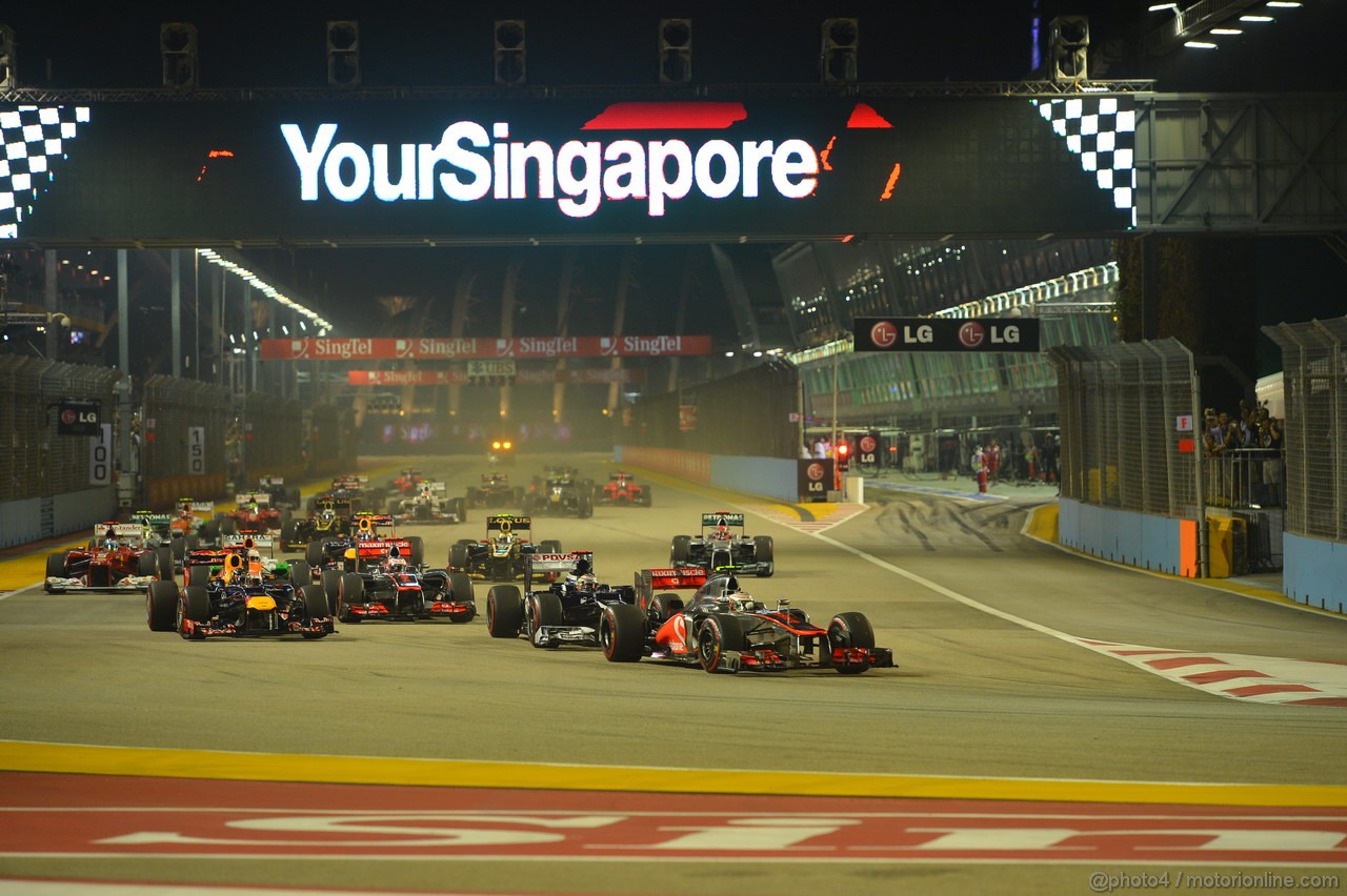 GP SINGAPORE, 23.09.2012 - Gara, the partenza