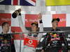 GP SINGAPORE, 23.09.2012 - Podium: winner Sebastian Vettel (GER) Red Bull Racing RB8, 2nd Jenson Button (GBR) McLaren Mercedes MP4-27, 3rd Fernando Alonso (ESP) Ferrari F2012