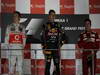 GP SINGAPORE, 23.09.2012 - Podium: winner Sebastian Vettel (GER) Red Bull Racing RB8, 2nd Jenson Button (GBR) McLaren Mercedes MP4-27, 3rd Fernando Alonso (ESP) Ferrari F2012