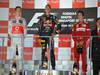 GP SINGAPORE, 23.09.2012 - Podium, winner Sebastian Vettel (GER) Red Bull Racing RB8, 2nd Jenson Button (GBR) McLaren Mercedes MP4-27, 3rd Fernando Alonso (ESP) Ferrari F2012