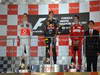 GP SINGAPORE, 23.09.2012 - Podium, winner Sebastian Vettel (GER) Red Bull Racing RB8, 2nd Jenson Button (GBR) McLaren Mercedes MP4-27, 3rd Fernando Alonso (ESP) Ferrari F2012