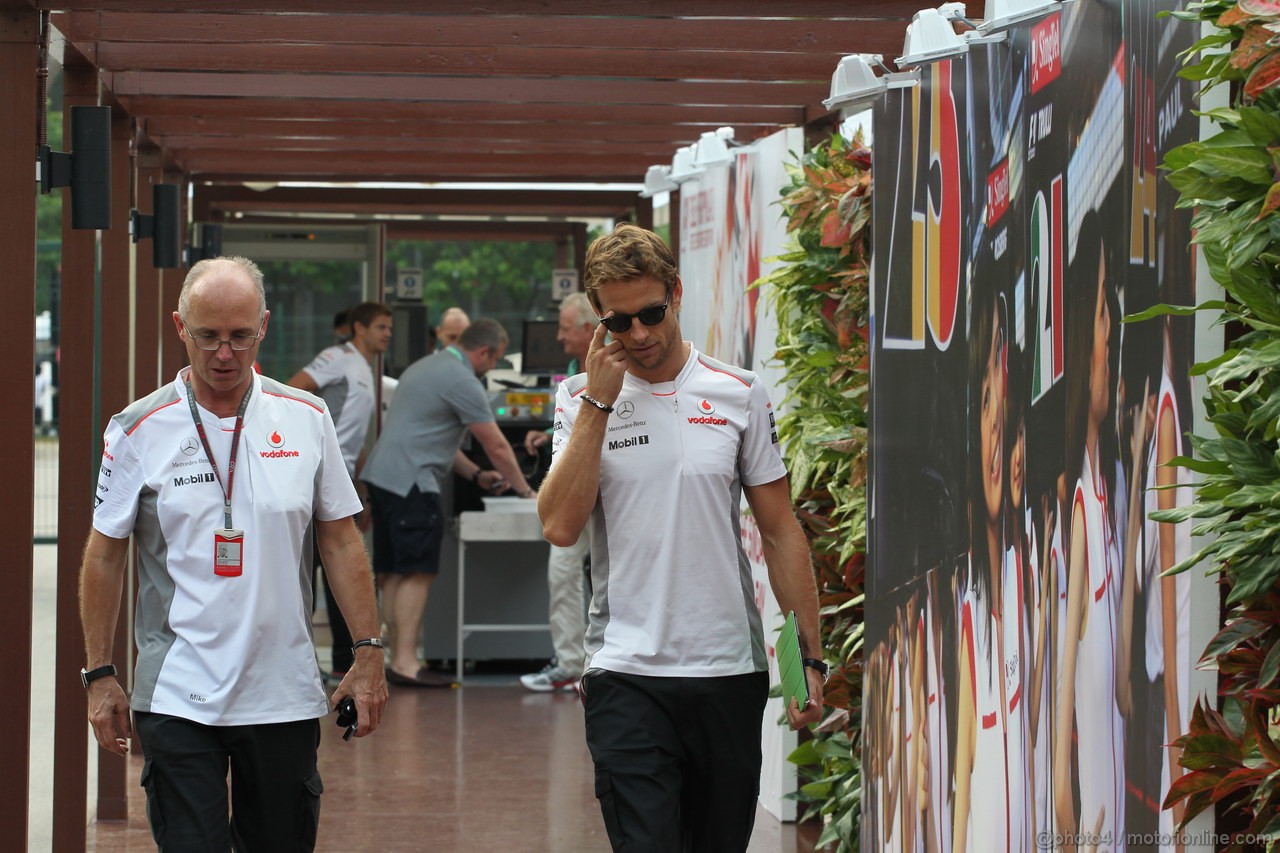 GP SINGAPORE, 20.09.2012 - Jenson Button (GBR) McLaren Mercedes MP4-27