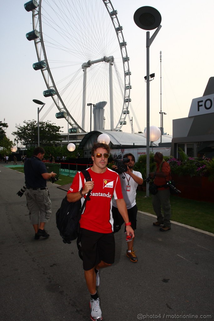 GP SINGAPORE, 20.09.2012 - Fernando Alonso (ESP) Ferrari F2012