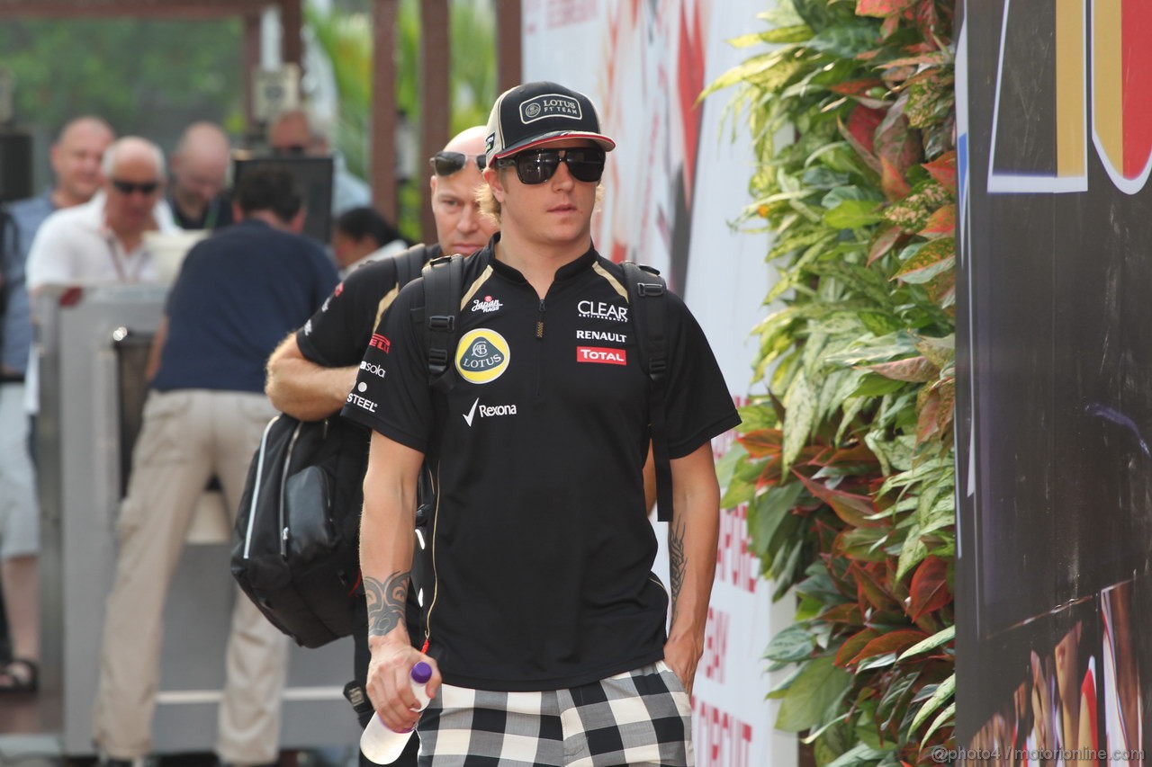 GP SINGAPORE, 20.09.2012 - Kimi Raikkonen (FIN) Lotus F1 Team E20