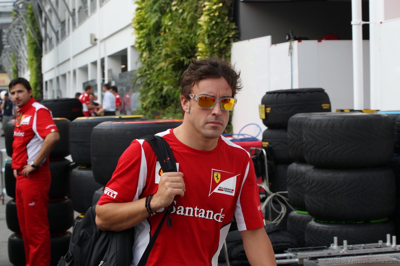 GP SINGAPORE, 20.09.2012 - Fernando Alonso (ESP) Ferrari F2012