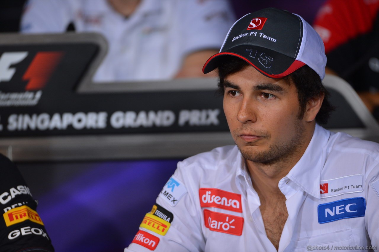 GP SINGAPORE, 20.09.2012 - Press Conference, Sergio Prez (MEX) Sauber F1 Team C31