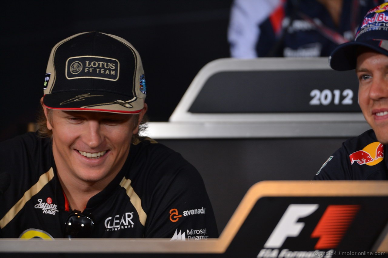 GP SINGAPORE, 20.09.2012 - Press Conference: Kimi Raikkonen (FIN) Lotus F1 Team E20
