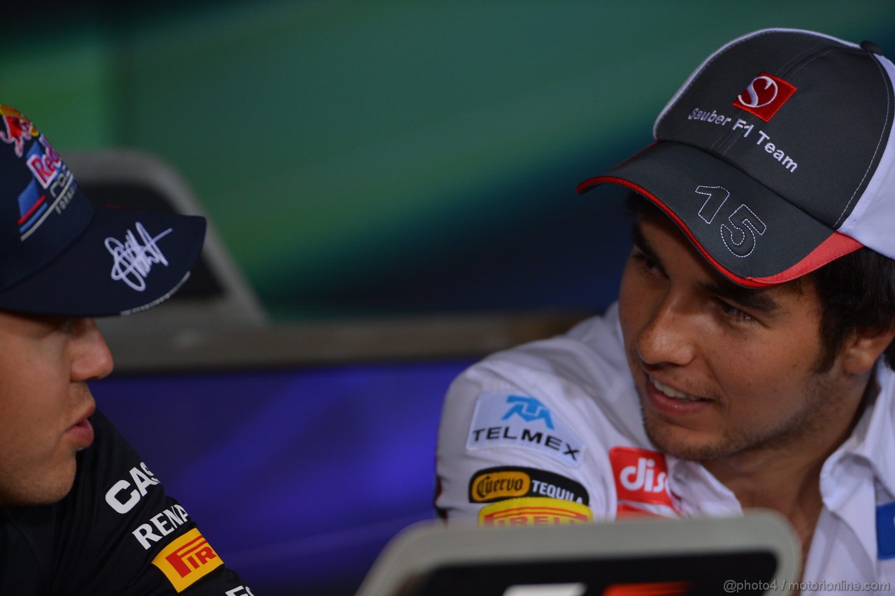 GP SINGAPORE, 20.09.2012 - Press Conference, Sergio Prez (MEX) Sauber F1 Team C31