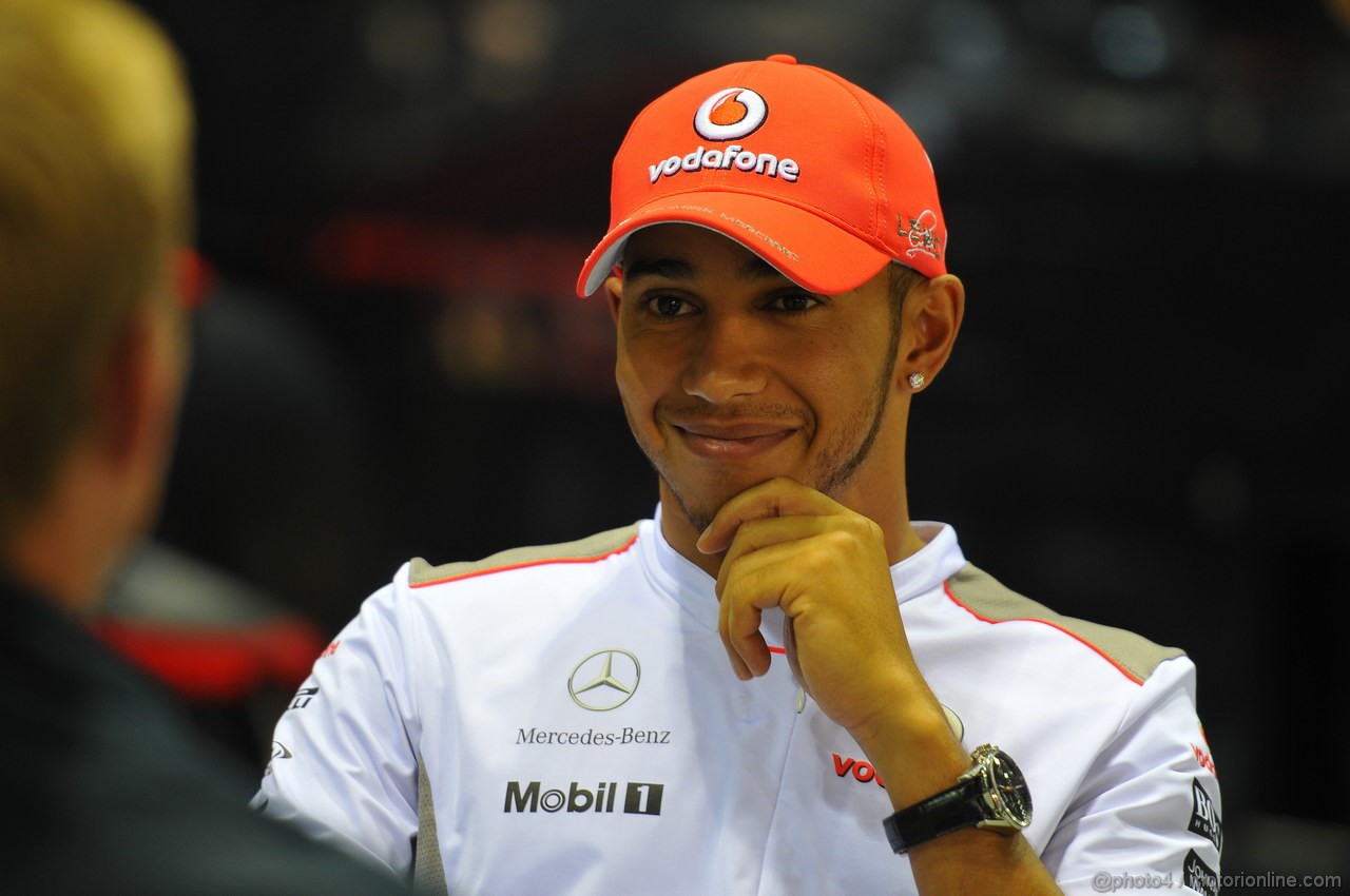 GP SINGAPORE, 20.09.2012 - Lewis Hamilton (GBR) McLaren Mercedes MP4-27