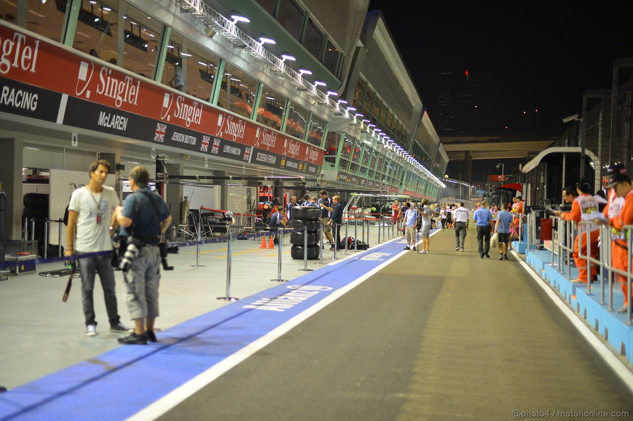 GP SINGAPORE, 20.09.2012 - Pitlane