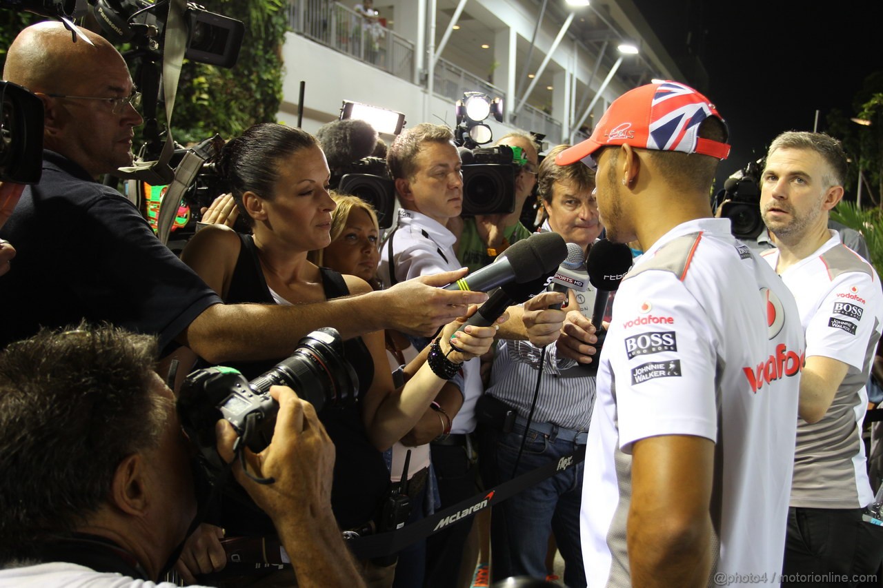 GP SINGAPORE, 20.09.2012 - Lewis Hamilton (GBR) McLaren Mercedes MP4-27