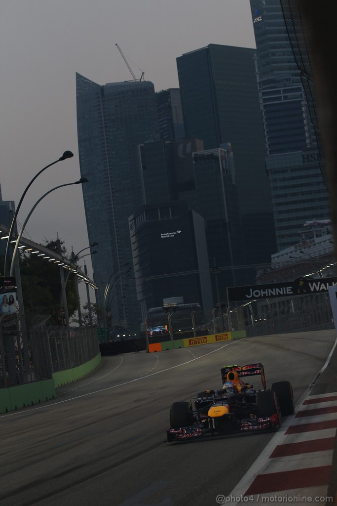 GP SINGAPORE, 22.09.2012 - Free practice 3, Mark Webber (AUS) Red Bull Racing RB8