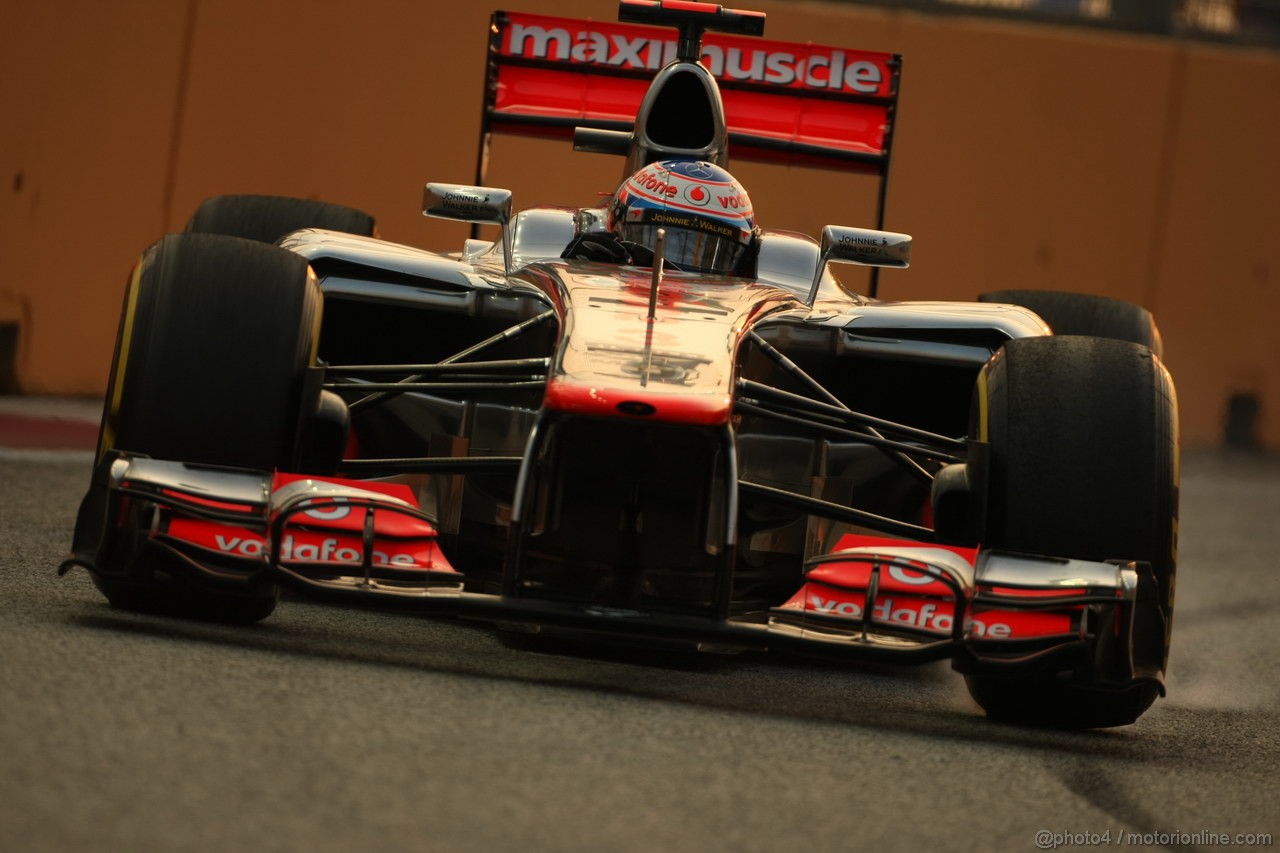GP SINGAPORE, 22.09.2012 - Free practice 3, Jenson Button (GBR) McLaren Mercedes MP4-27