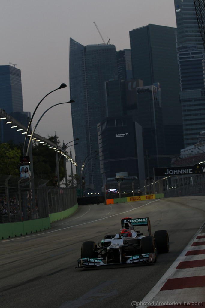 GP SINGAPORE, 22.09.2012 - Free practice 3, Michael Schumacher (GER) Mercedes AMG F1 W03