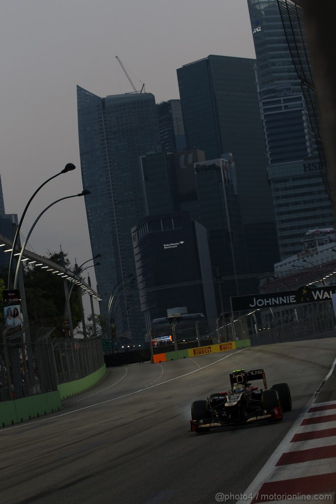 GP SINGAPORE, 22.09.2012 - Free practice 3, Romain Grosjean (FRA) Lotus F1 Team E20