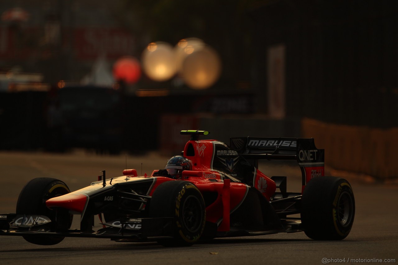 GP SINGAPORE, 22.09.2012 - Free practice 3, Charles Pic (FRA) Marussia F1 Team MR01