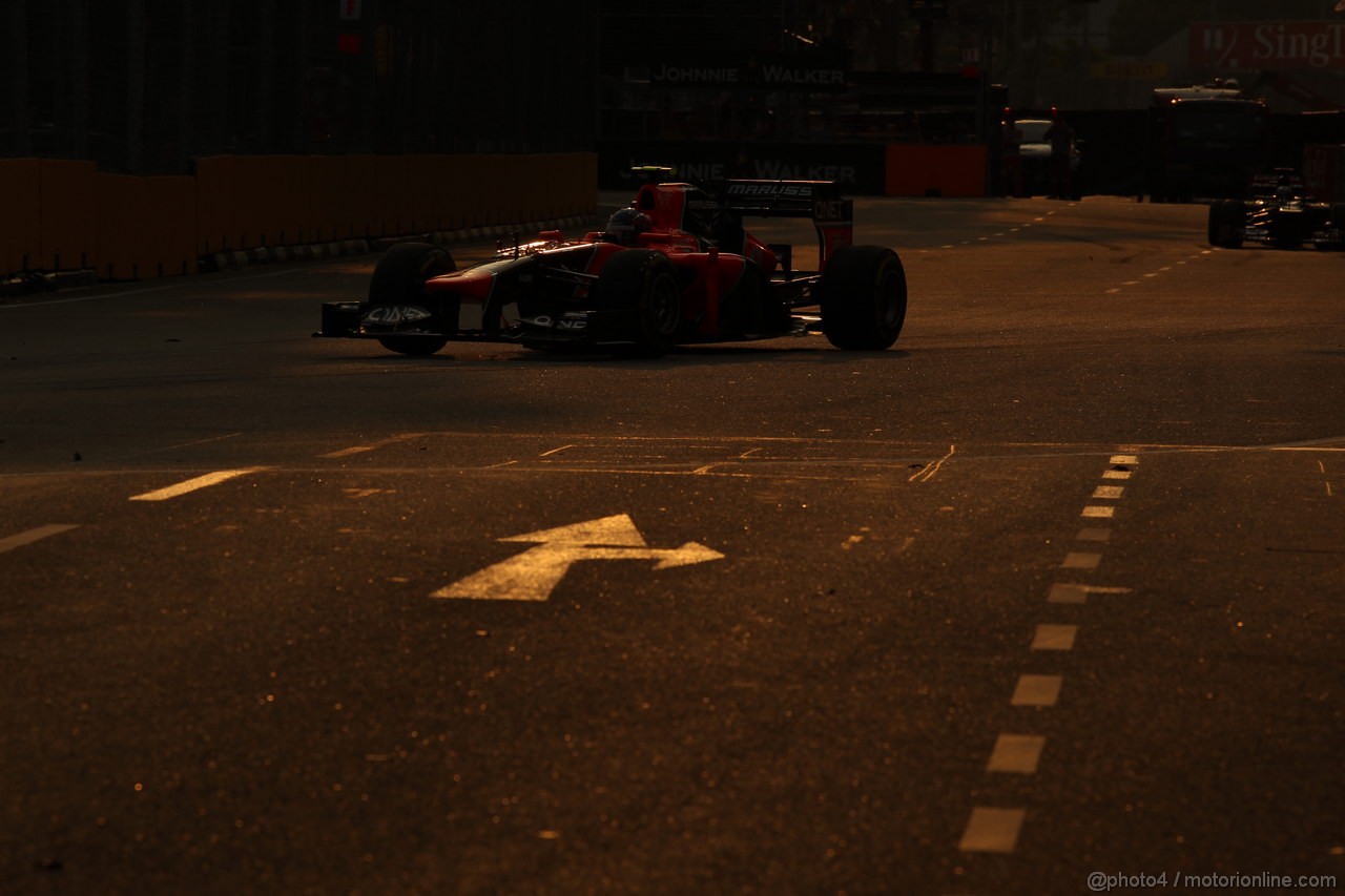 GP SINGAPORE, 22.09.2012 - Free practice 3, Charles Pic (FRA) Marussia F1 Team MR01