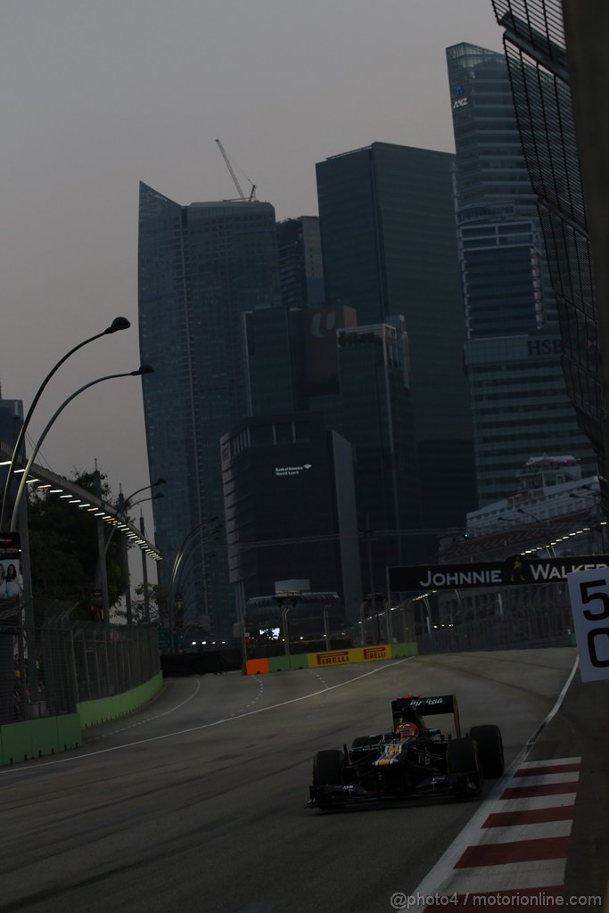 GP SINGAPORE, 22.09.2012 - Free practice 3, Heikki Kovalainen (FIN) Caterham F1 Team CT01