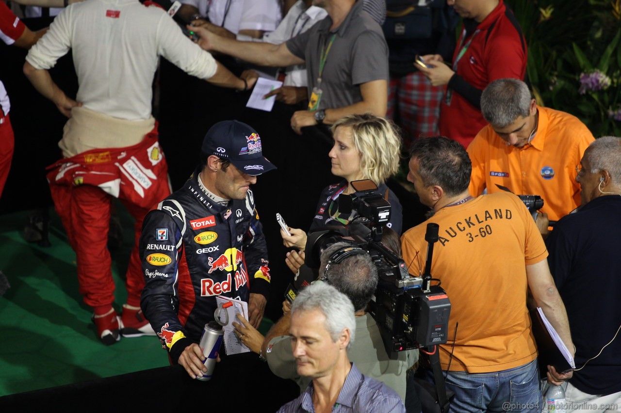 GP SINGAPORE, 22.09.2012 - Qualyfing, Mark Webber (AUS) Red Bull Racing RB8