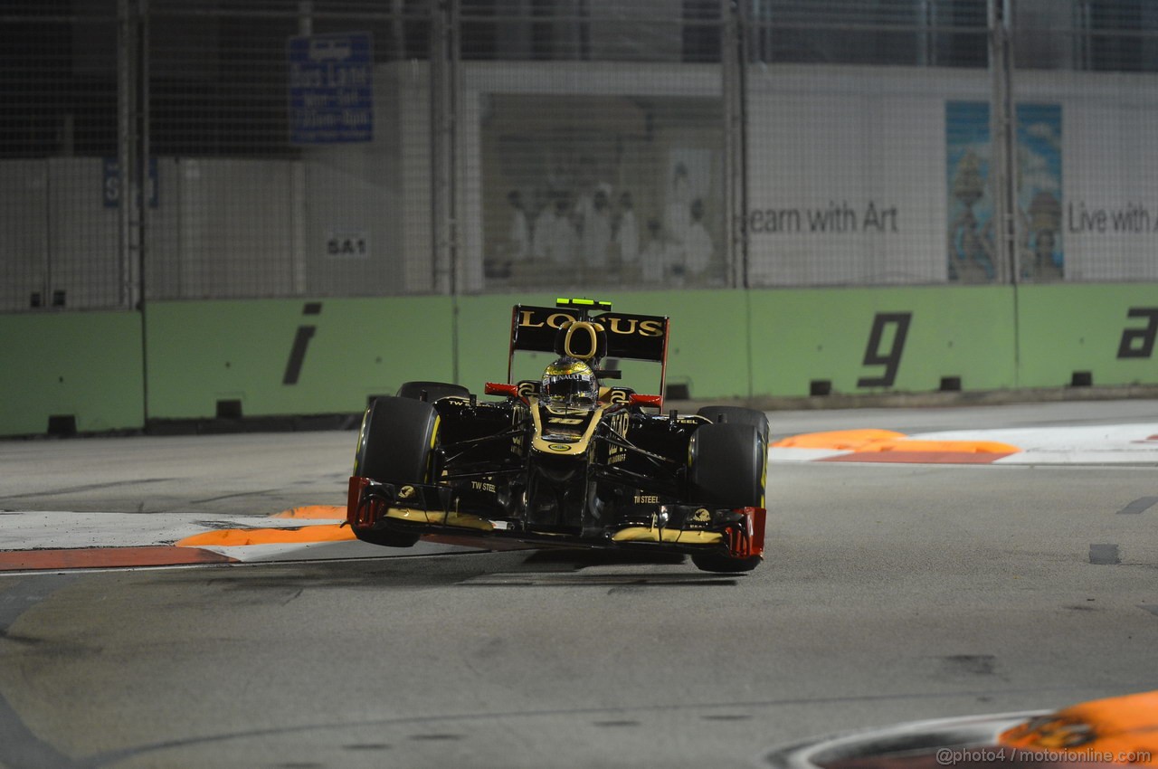 GP SINGAPORE, 22.09.2012 - Qualyfing, Romain Grosjean (FRA) Lotus F1 Team E20