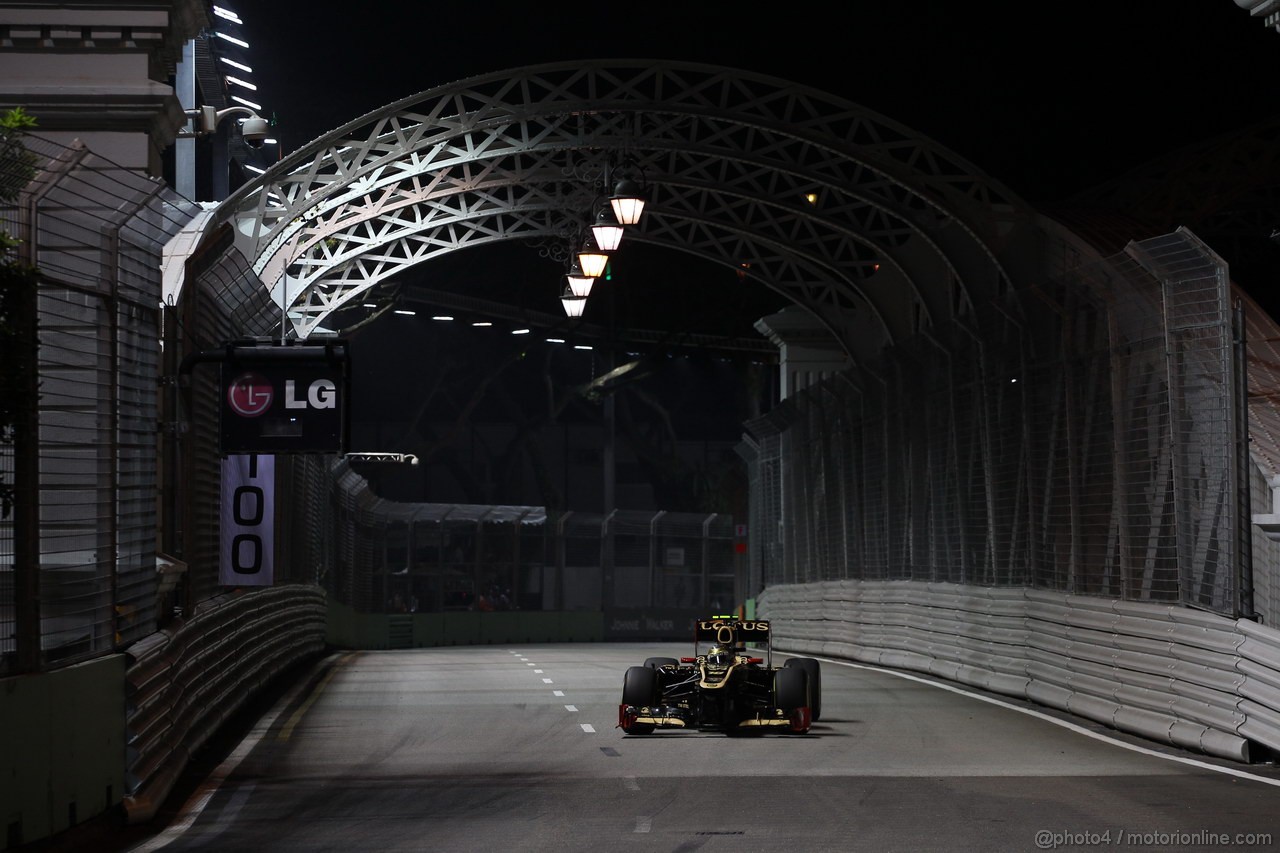 GP SINGAPORE, 22.09.2012 - Qualyfing, Romain Grosjean (FRA) Lotus F1 Team E20