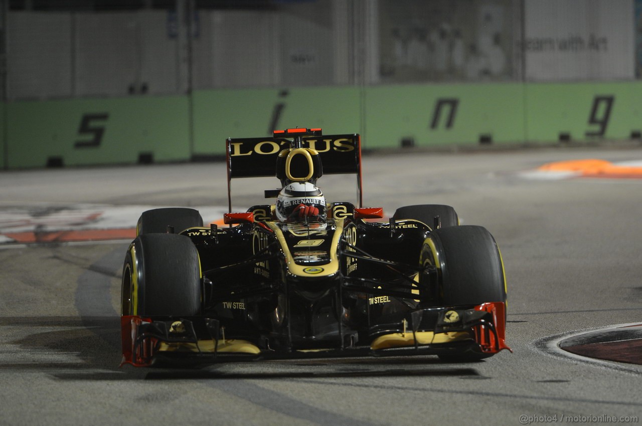 GP SINGAPORE, 22.09.2012 - Qualyfing, Kimi Raikkonen (FIN) Lotus F1 Team E20