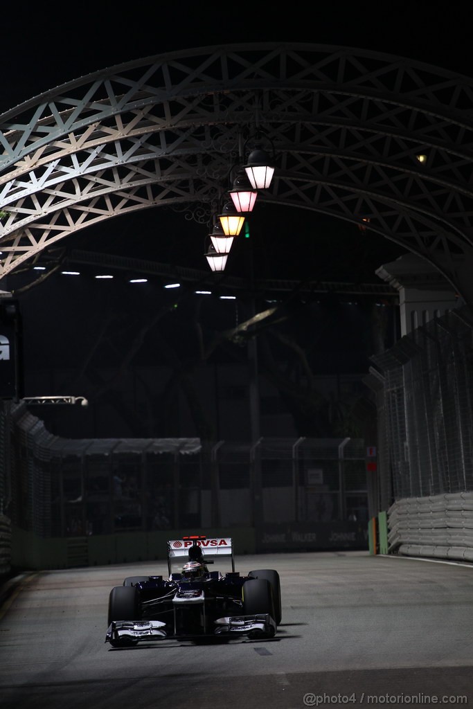 GP SINGAPORE, 22.09.2012 - Qualyfing, Pastor Maldonado (VEN), Williams F1 Team FW34