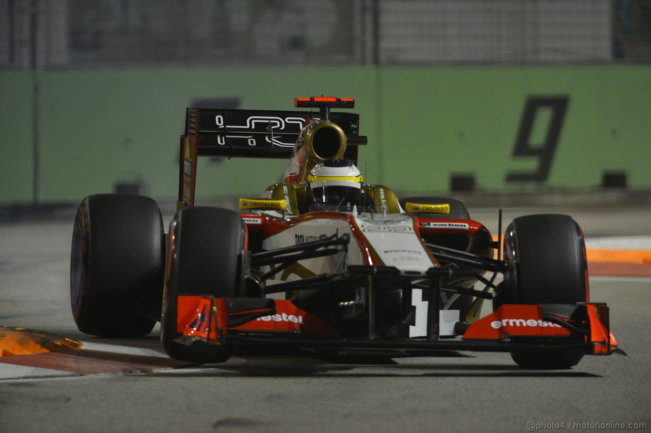 GP SINGAPORE, 22.09.2012 - Qualyfing, Pedro de la Rosa (ESP) HRT Formula 1 Team F112