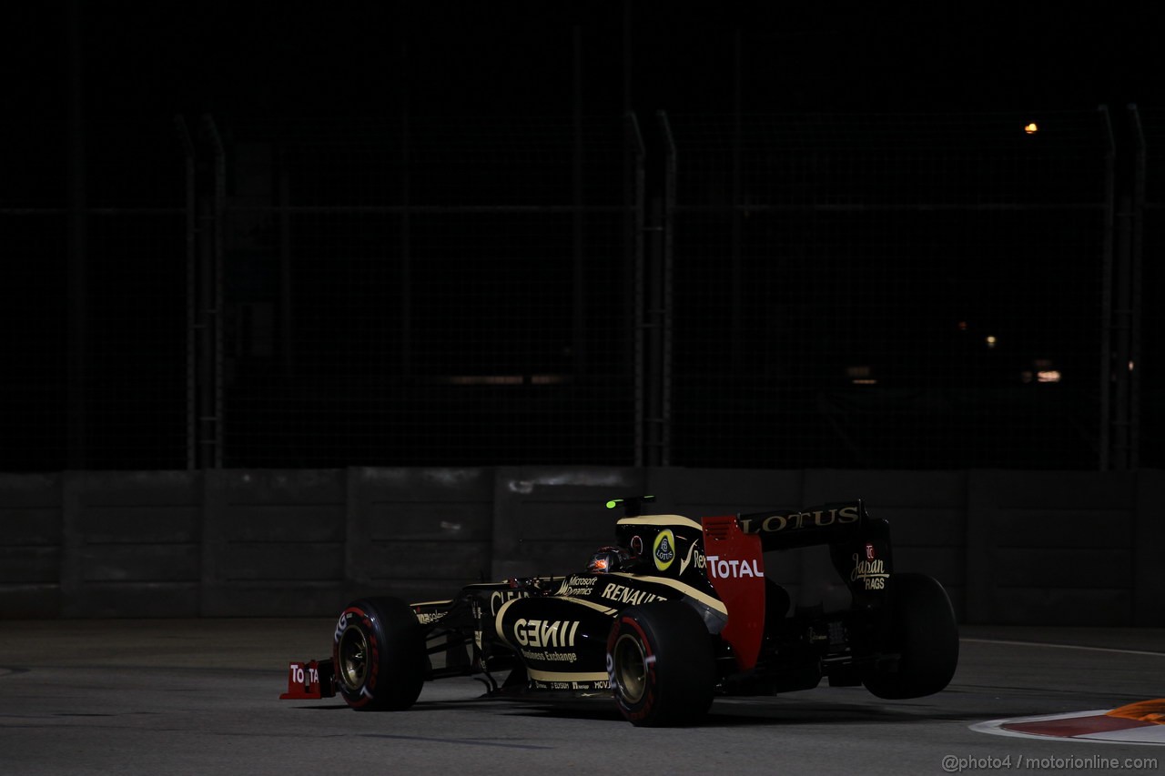 GP SINGAPORE, 22.09.2012 - Qualyfing, Romain Grosjean (FRA) Lotus F1 Team E20