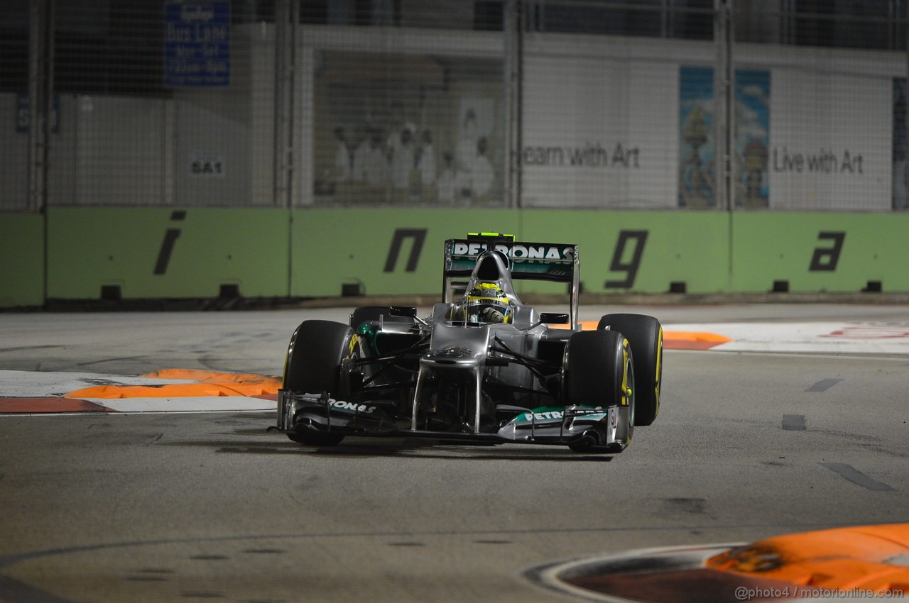 GP SINGAPORE, 22.09.2012 - Qualyfing, Nico Rosberg (GER) Mercedes AMG F1 W03
