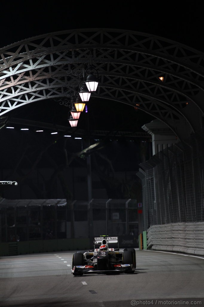 GP SINGAPORE, 22.09.2012 - Qualyfing, Sergio Prez (MEX) Sauber F1 Team C31