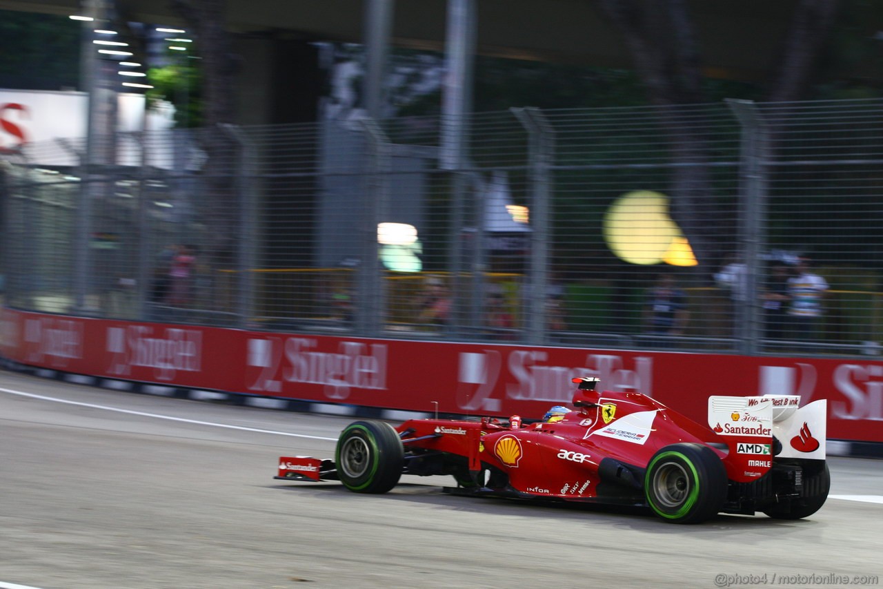 GP SINGAPORE, 21.09.2012 - Prove Libere 1, Fernando Alonso (ESP) Ferrari F2012
