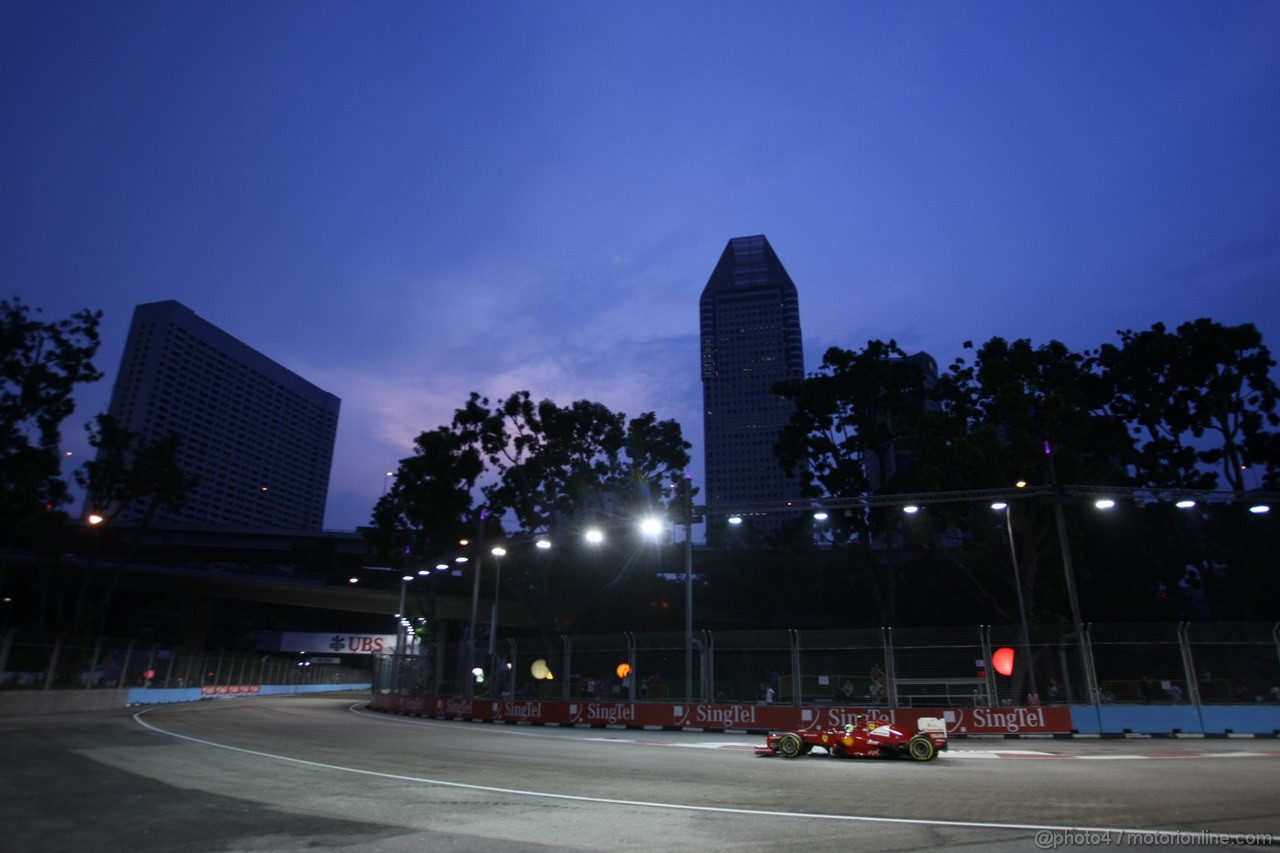 GP SINGAPORE, 21.09.2012 - Prove Libere 1, Felipe Massa (BRA) Ferrari F2012