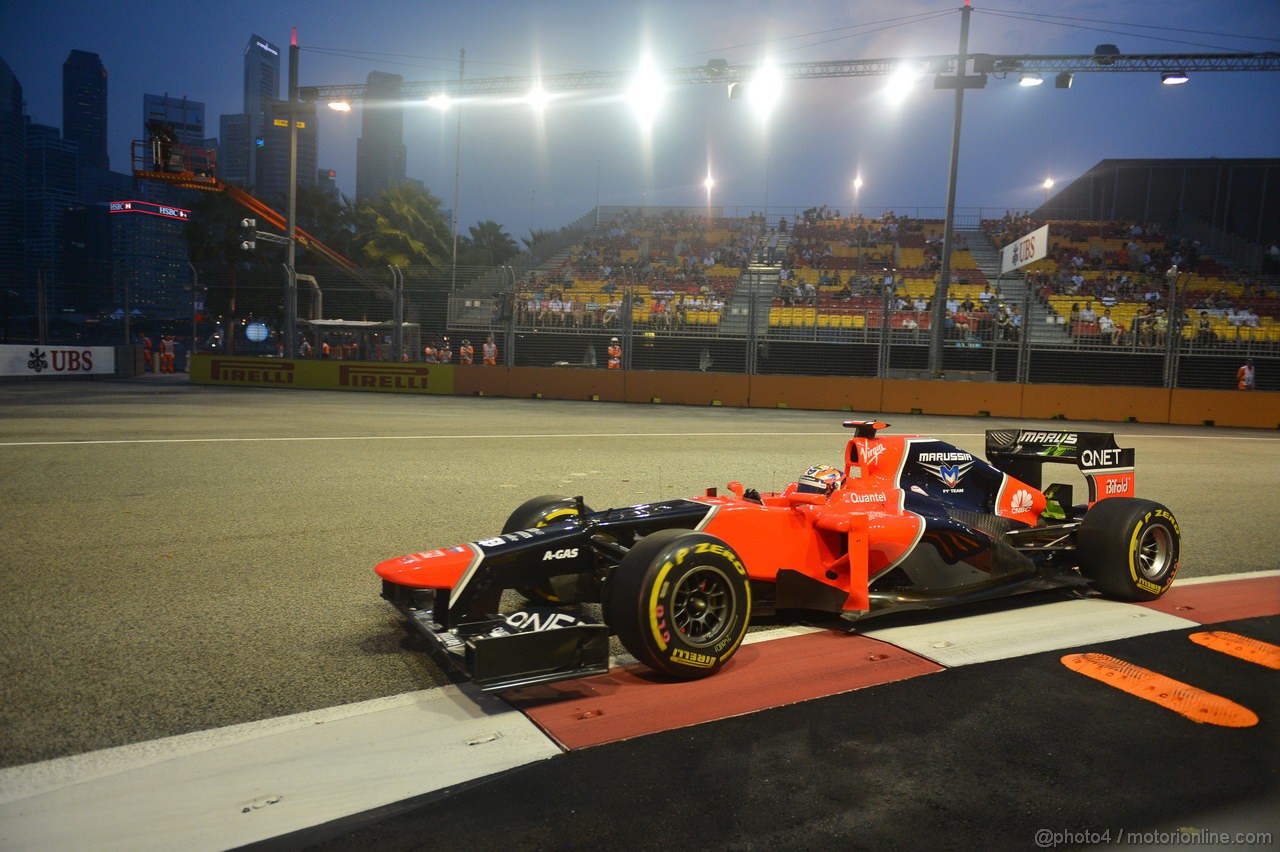 GP SINGAPORE, 21.09.2012 - Prove Libere 1, Timo Glock (GER) Marussia F1 Team MR01