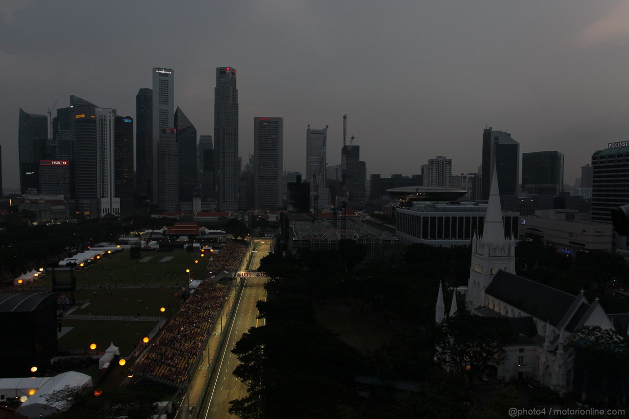 GP SINGAPORE, 21.09.2012 - Prove Libere 1, Panoramic View of Singapore bay