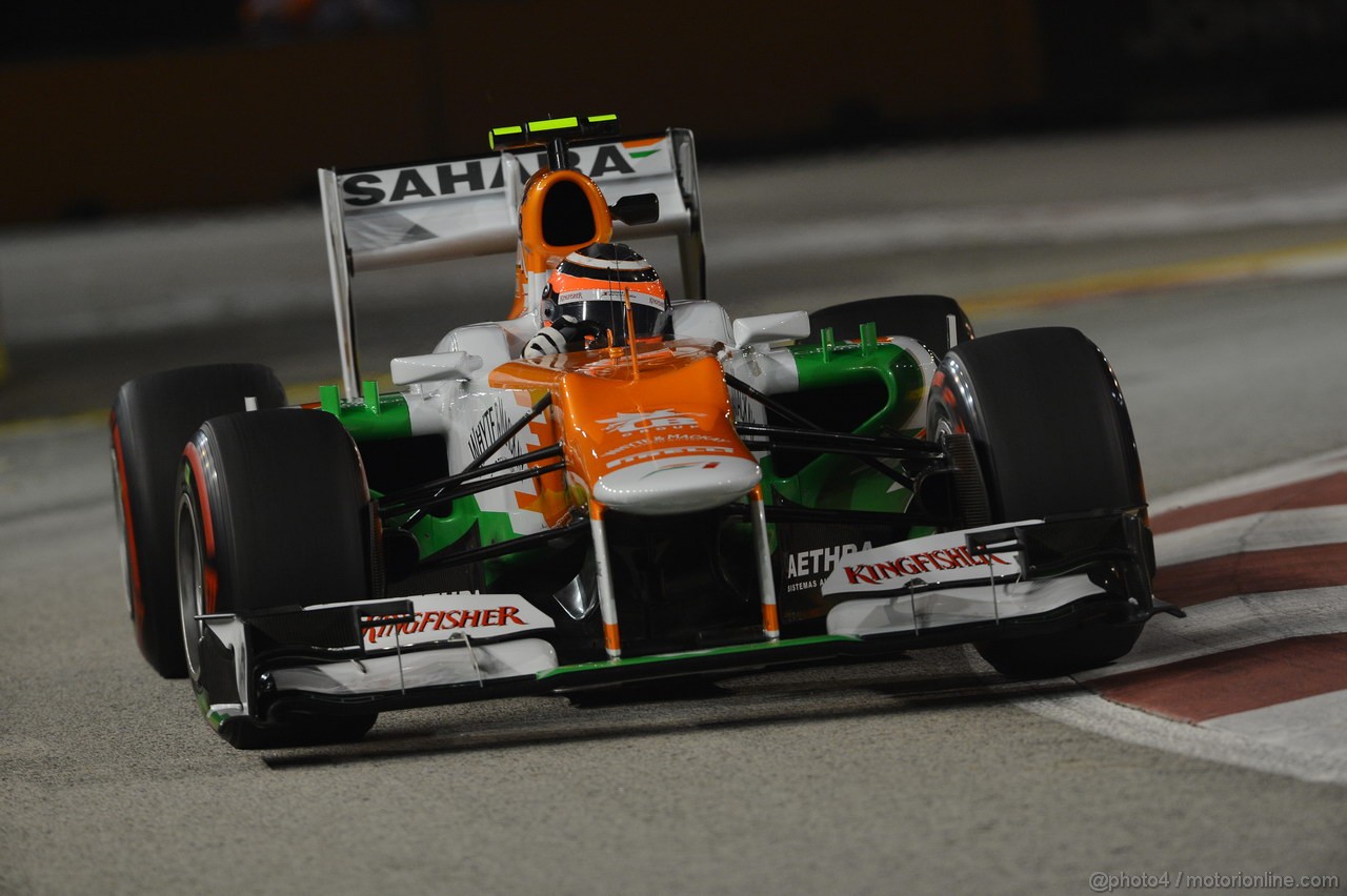 GP SINGAPORE, 21.09.2012 - Free practice 2, Nico Hulkenberg (GER) Sahara Force India F1 Team VJM05