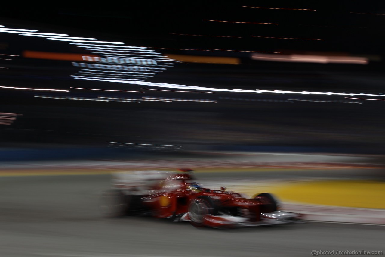 GP SINGAPORE, 21.09.2012 - Free practice 2, Fernando Alonso (ESP) Ferrari F2012