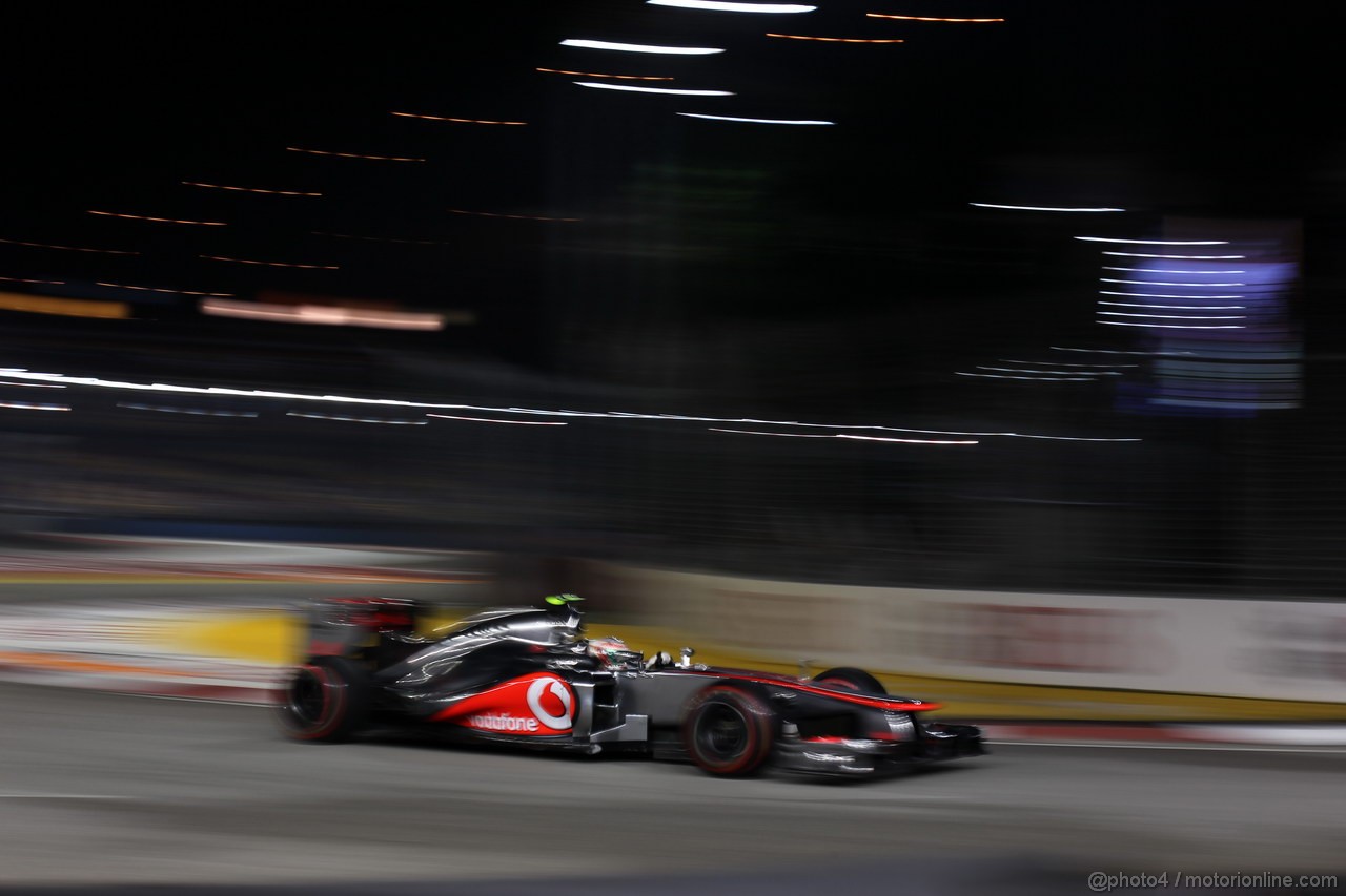 GP SINGAPORE, 21.09.2012 - Free practice 2, Lewis Hamilton (GBR) McLaren Mercedes MP4-27