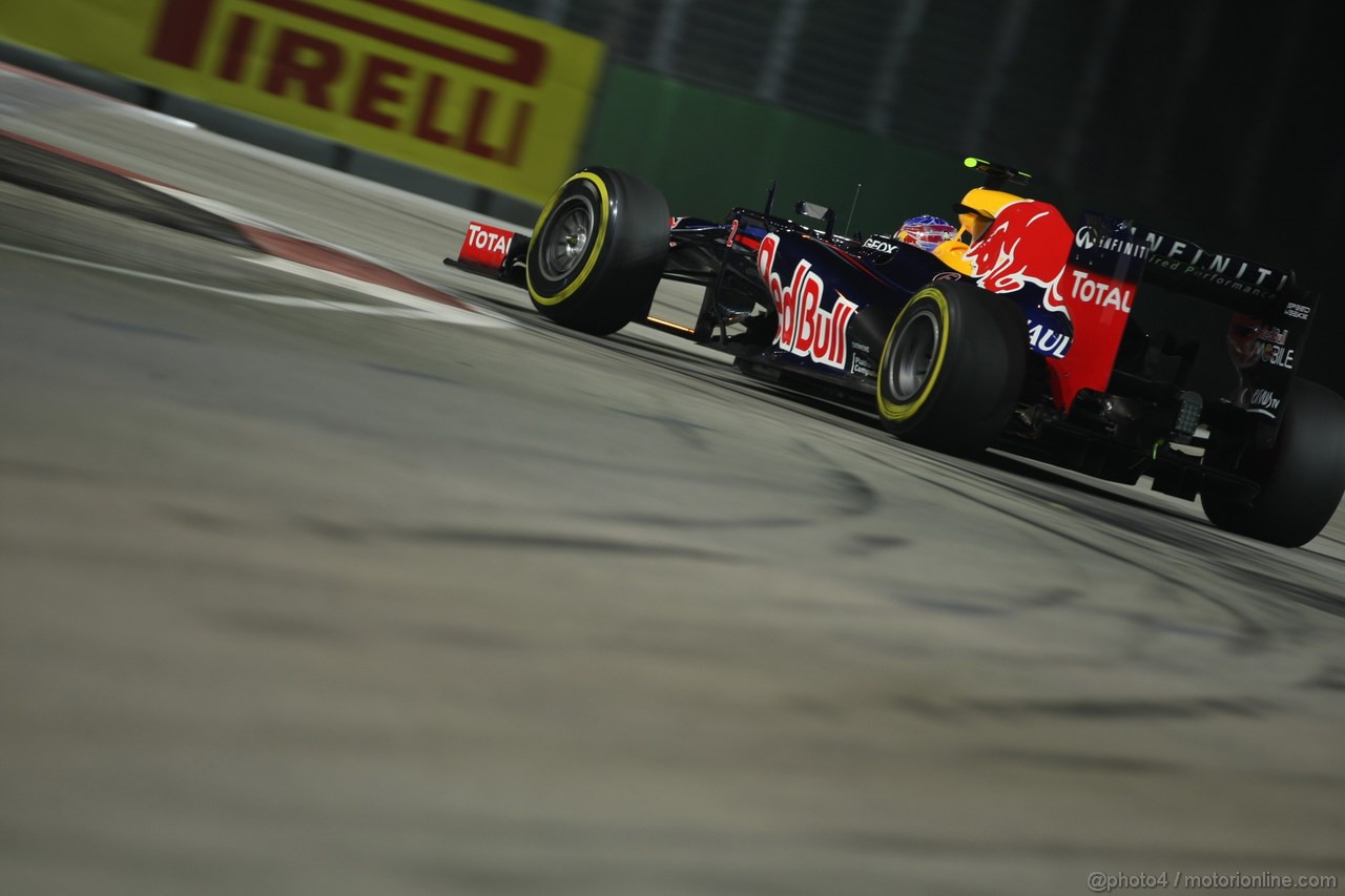 GP SINGAPORE, 21.09.2012 - Free practice 2, Mark Webber (AUS) Red Bull Racing RB8