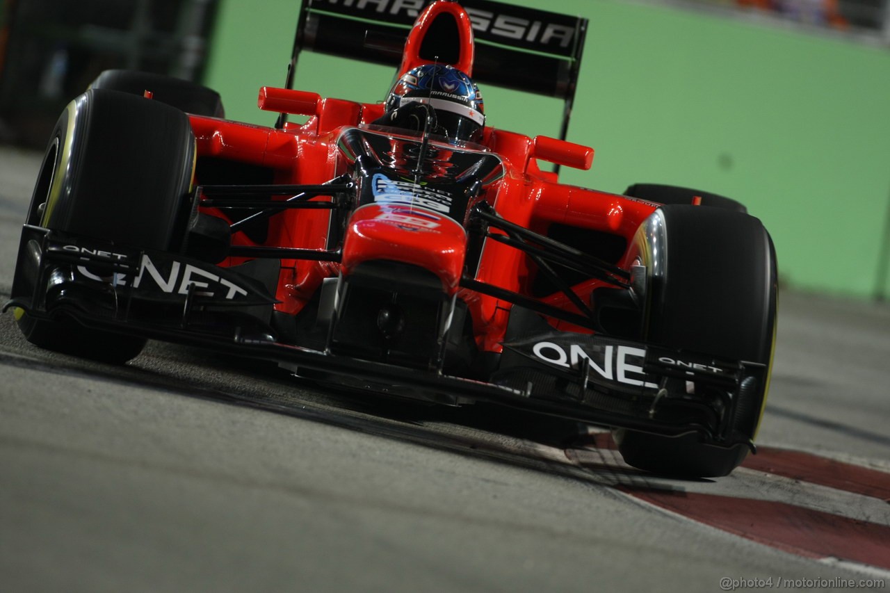 GP SINGAPORE, 21.09.2012 - Free practice 2, Charles Pic (FRA) Marussia F1 Team MR01